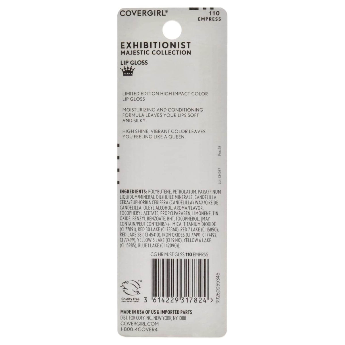 CoverGirl Exhibitionist Majesty Lip Gloss - Empress Lip Gloss Women 0.12 oz